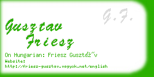 gusztav friesz business card
